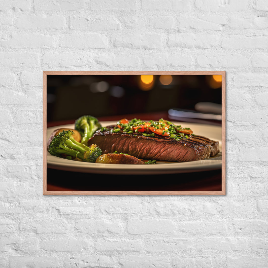 Flat Iron Steak Framed poster 🤤 from Yumify.AI