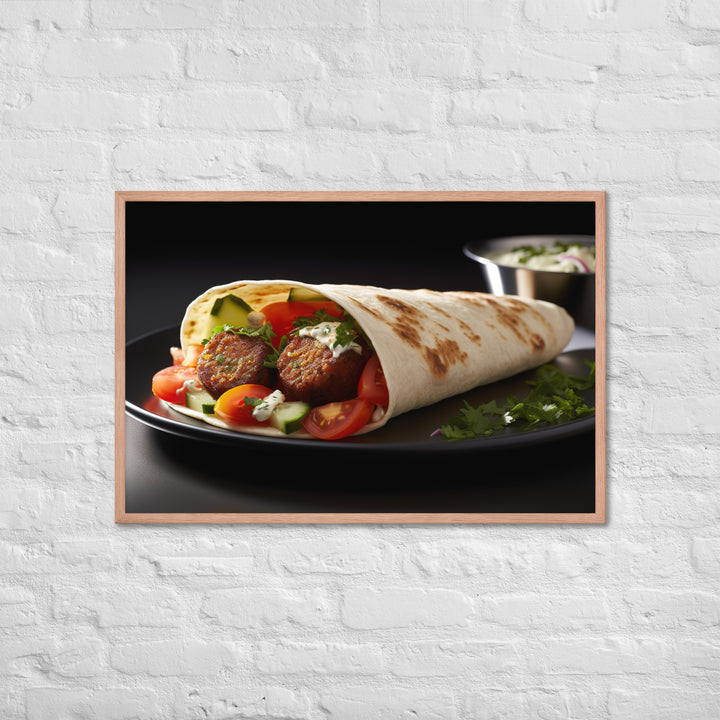 Falafel Wrap Framed poster 🤤 from Yumify.AI