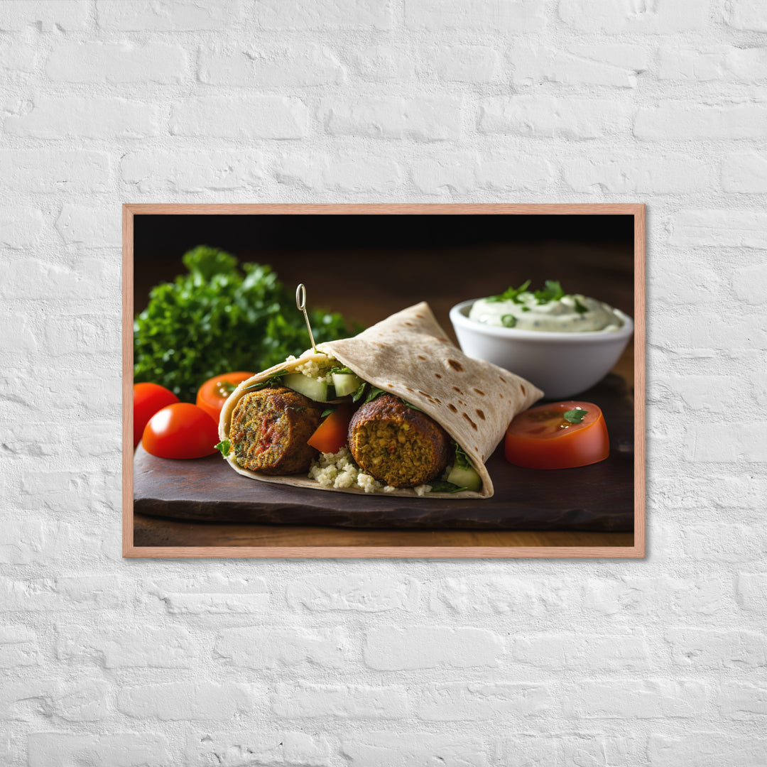 Falafel Wrap Framed poster 🤤 from Yumify.AI