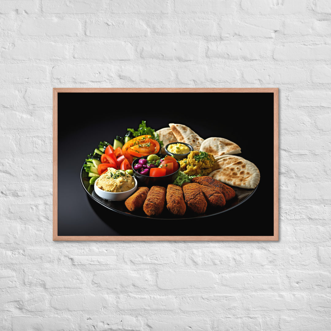 Falafel Platter Framed poster 🤤 from Yumify.AI