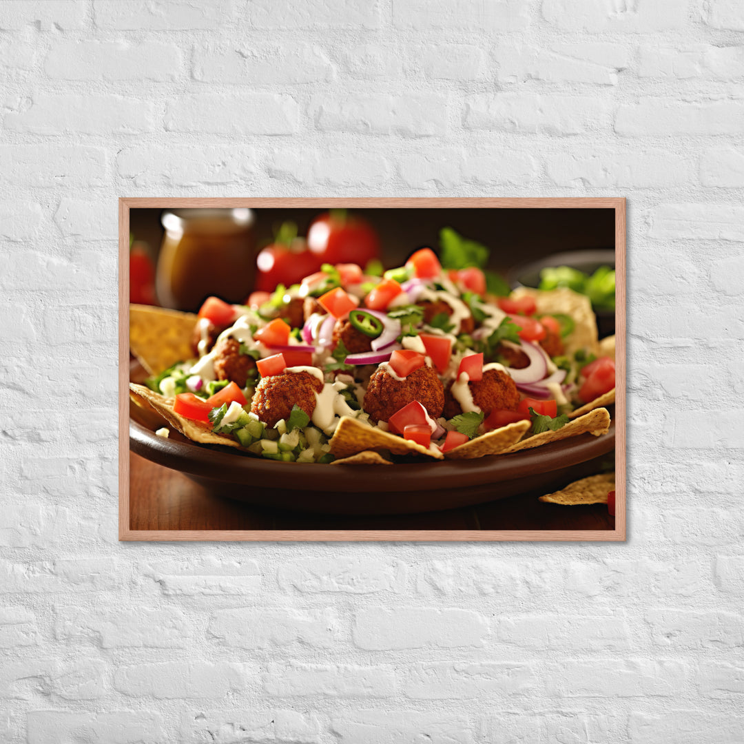 Falafel Nachos Framed poster 🤤 from Yumify.AI