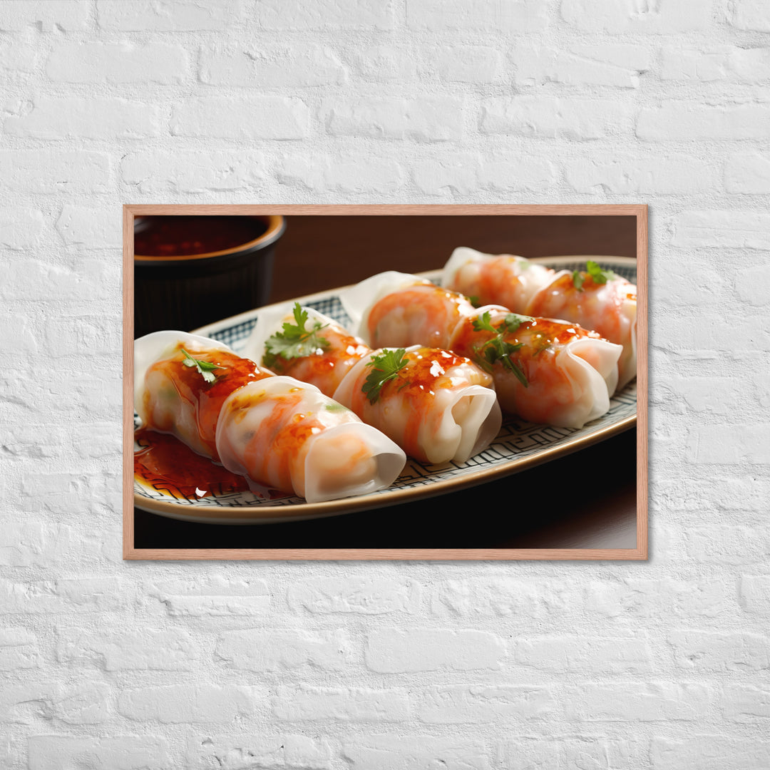 Steamed Rice Rolls Framed poster 🤤 from Yumify.AI