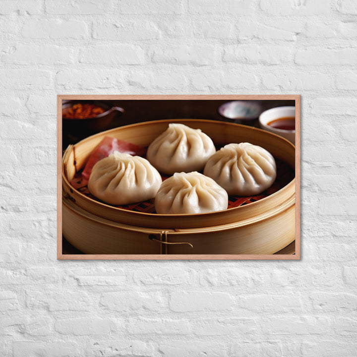 Steamed Pork Buns Framed poster 🤤 from Yumify.AI