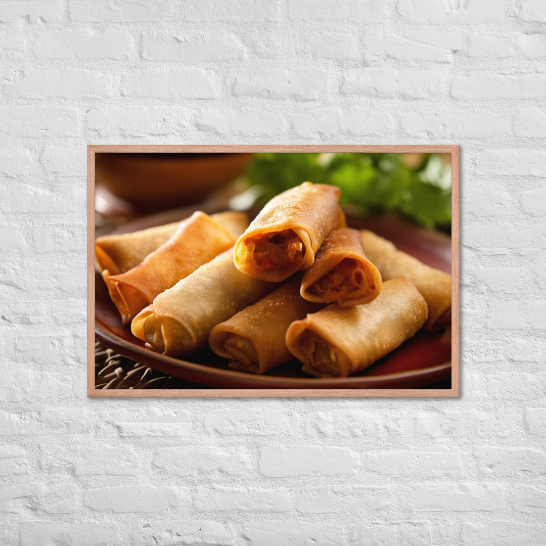 Deep Fried Spring Rolls Framed poster 🤤 from Yumify.AI