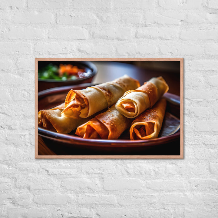 Deep Fried Spring Rolls Framed poster 🤤 from Yumify.AI