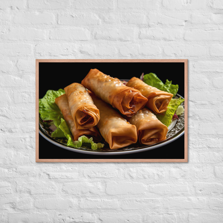 Deep Fried Spring Rolls Framed poster 🤤 from Yumify.AI