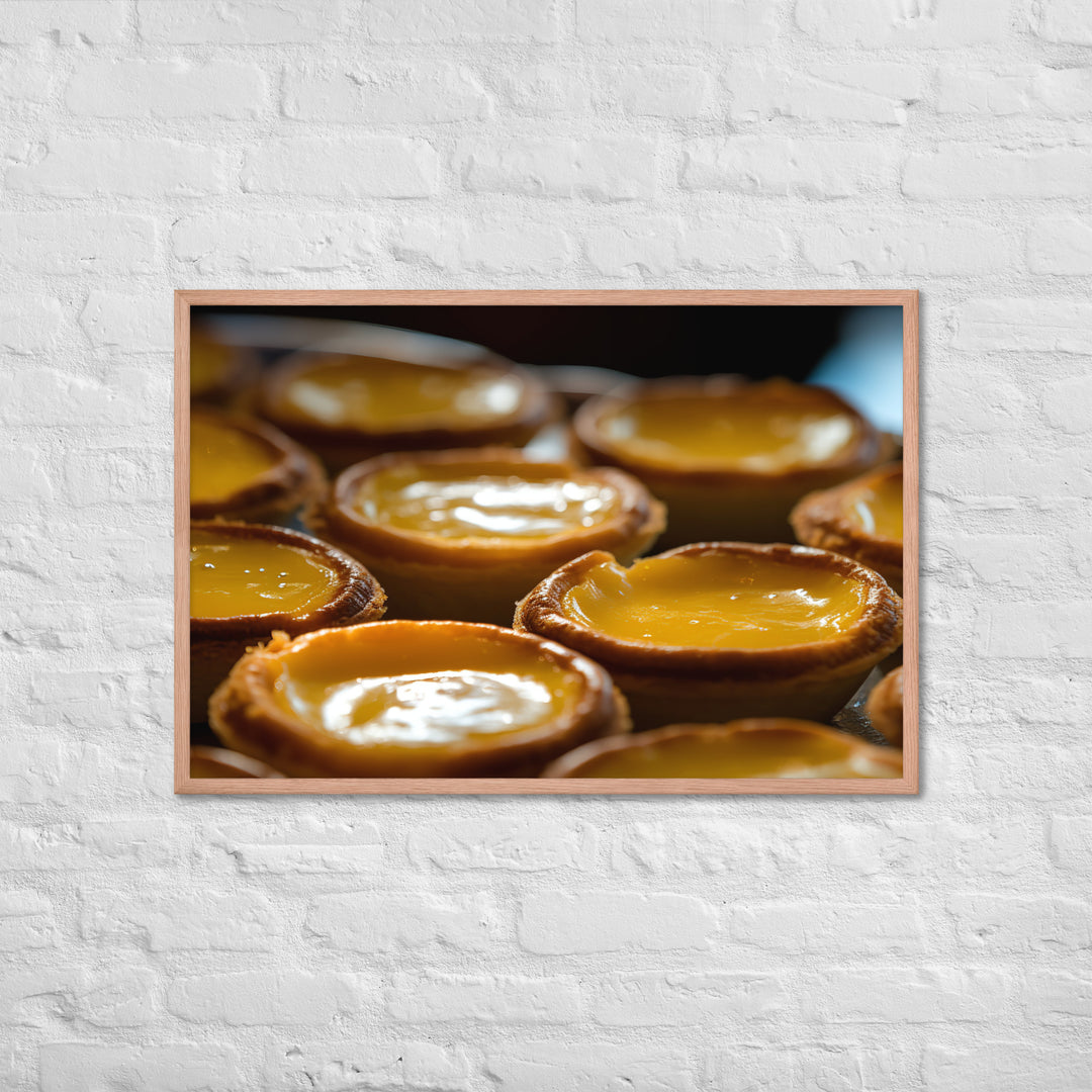 Egg Custard Tarts Framed poster 🤤 from Yumify.AI