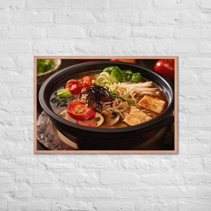 Vegetarian Ramen Framed poster 🤤 from Yumify.AI