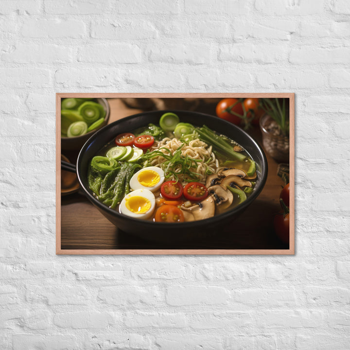 Vegetarian Ramen Framed poster 🤤 from Yumify.AI