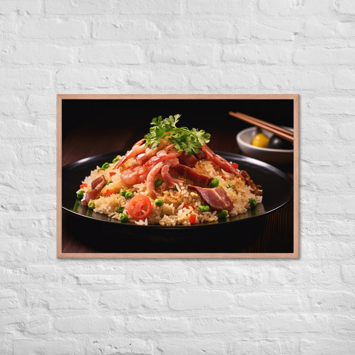 Yangzhou Fried Rice Framed poster 🤤 from Yumify.AI