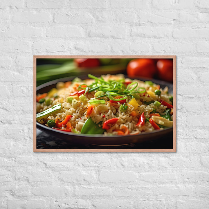 Vegetable Fried Rice Framed poster 🤤 from Yumify.AI