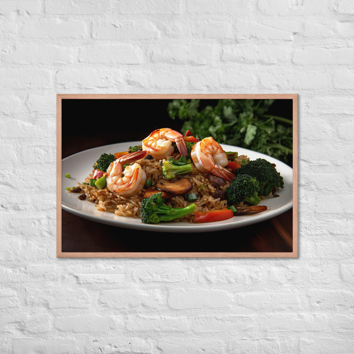 Shrimp Fried Rice Framed poster 🤤 from Yumify.AI