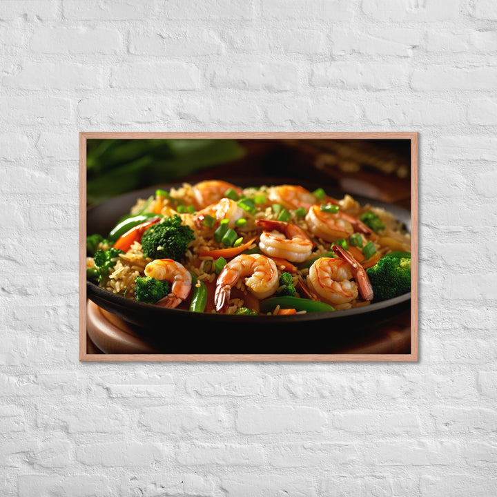 Shrimp Fried Rice Framed poster 🤤 from Yumify.AI