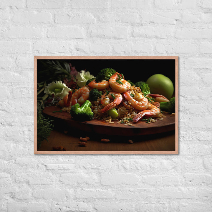 Shrimp Fried Rice Framed poster 🤤 from Yumify.AI