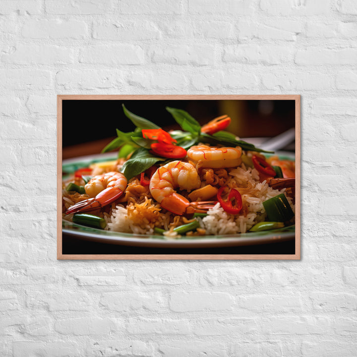 Seafood Fried Rice Framed poster 🤤 from Yumify.AI