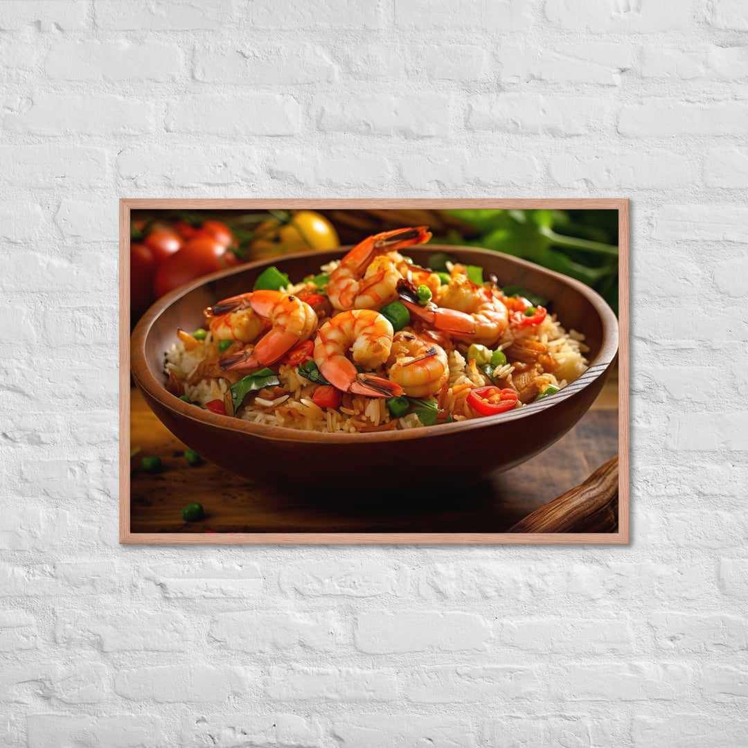 Seafood Fried Rice Framed poster 🤤 from Yumify.AI