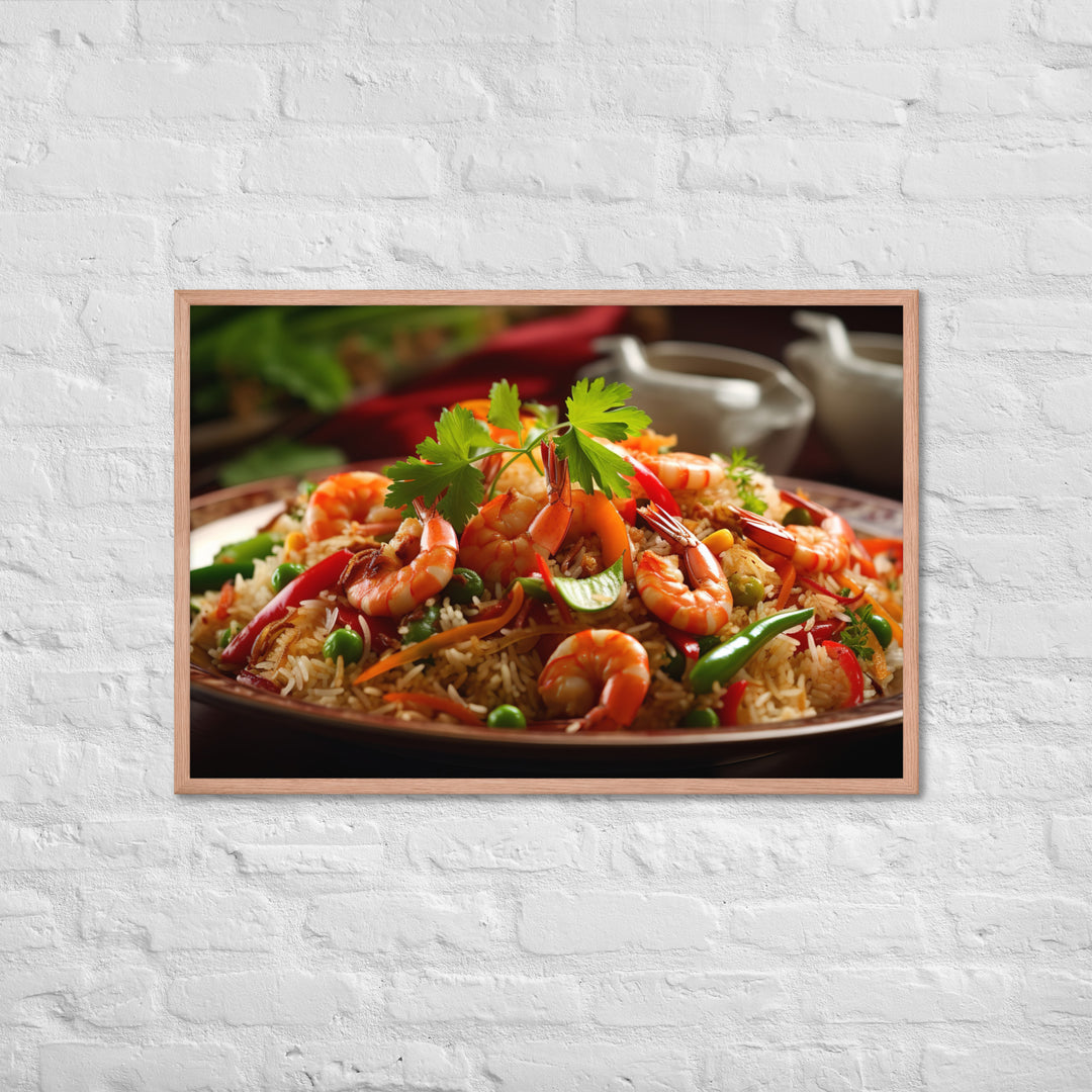 Seafood Fried Rice Framed poster 🤤 from Yumify.AI