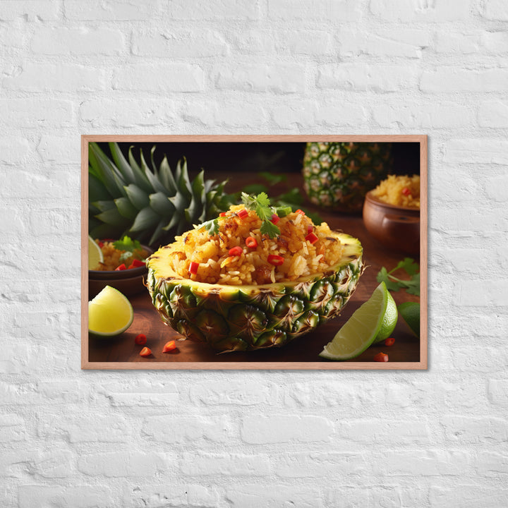 Pineapple Fried Rice Framed poster 🤤 from Yumify.AI