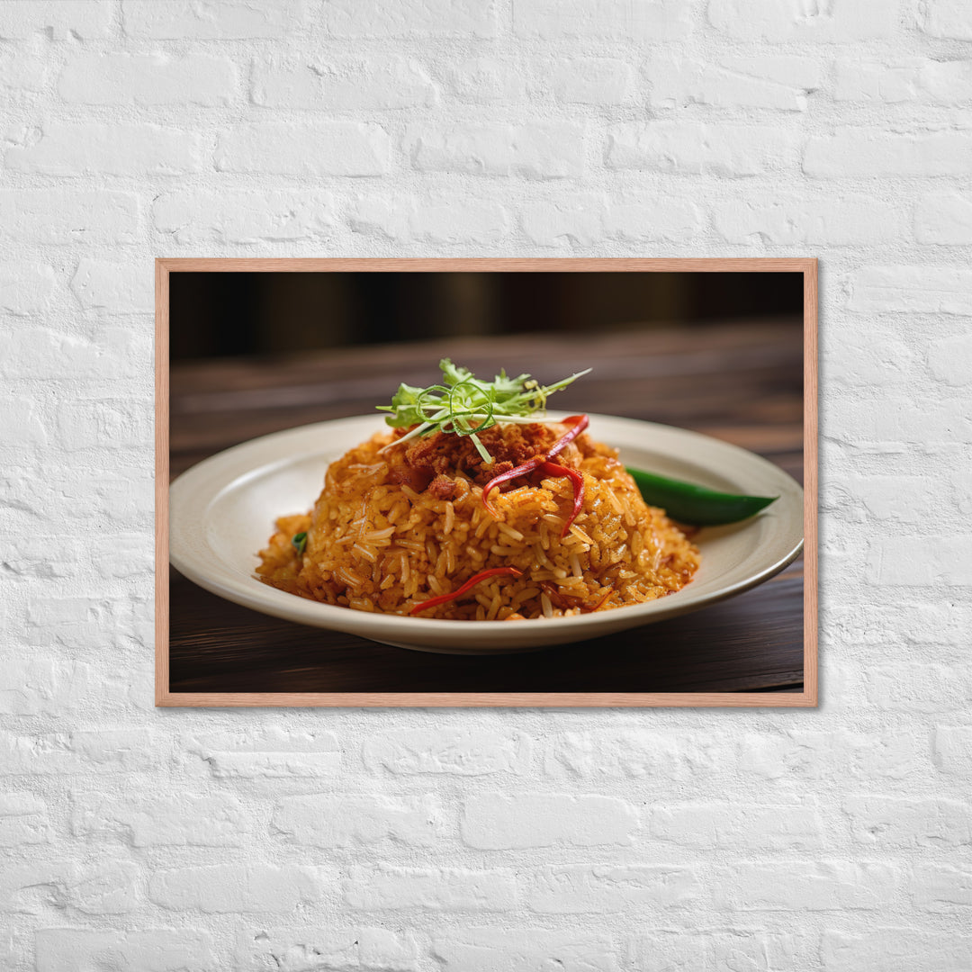 Crab Fried Rice Framed poster 🤤 from Yumify.AI