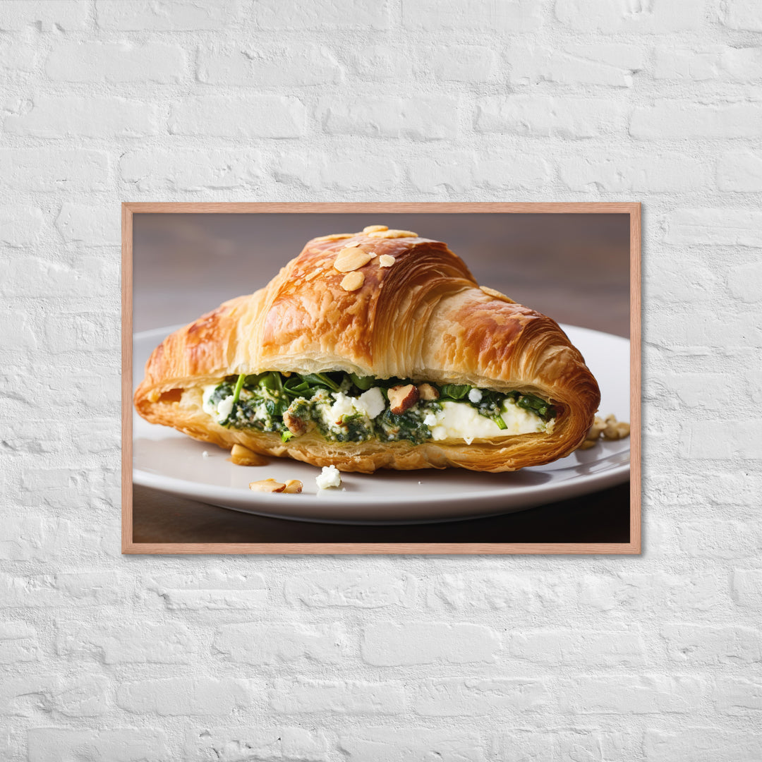 Spinach and Feta Croissant Framed poster 🤤 from Yumify.AI