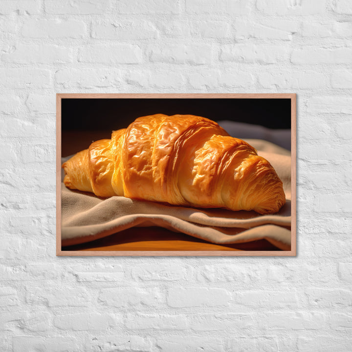 Plain Croissant Framed poster 🤤 from Yumify.AI