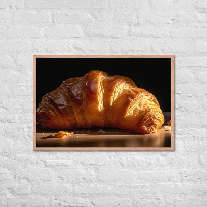 Plain Croissant Framed poster 🤤 from Yumify.AI