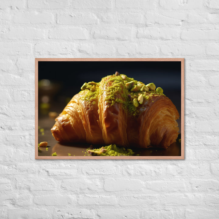 Pistachio Croissant Framed poster 🤤 from Yumify.AI