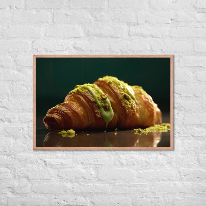 Pistachio Croissant Framed poster 🤤 from Yumify.AI