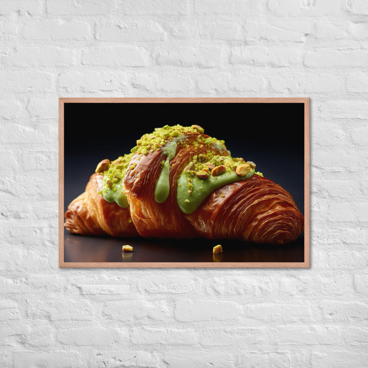 Pistachio Croissant Framed poster 🤤 from Yumify.AI