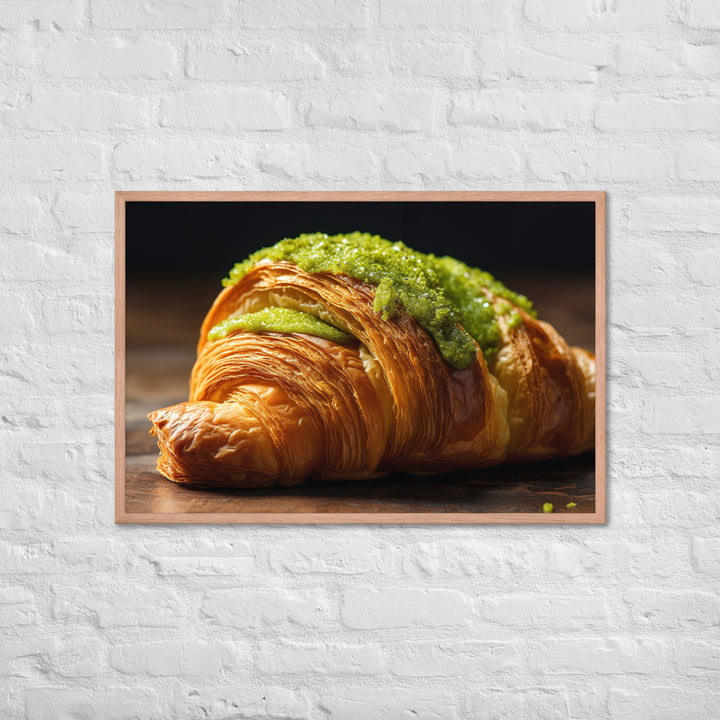 Matcha Croissant Framed poster 🤤 from Yumify.AI