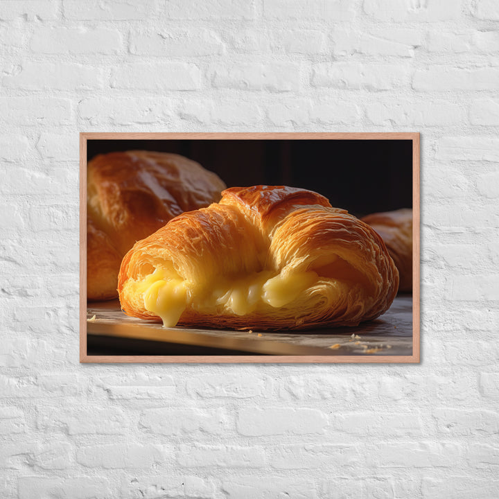 Custard filled Croissant Framed poster 🤤 from Yumify.AI