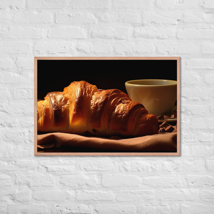 Chocolate Croissant Framed poster 🤤 from Yumify.AI