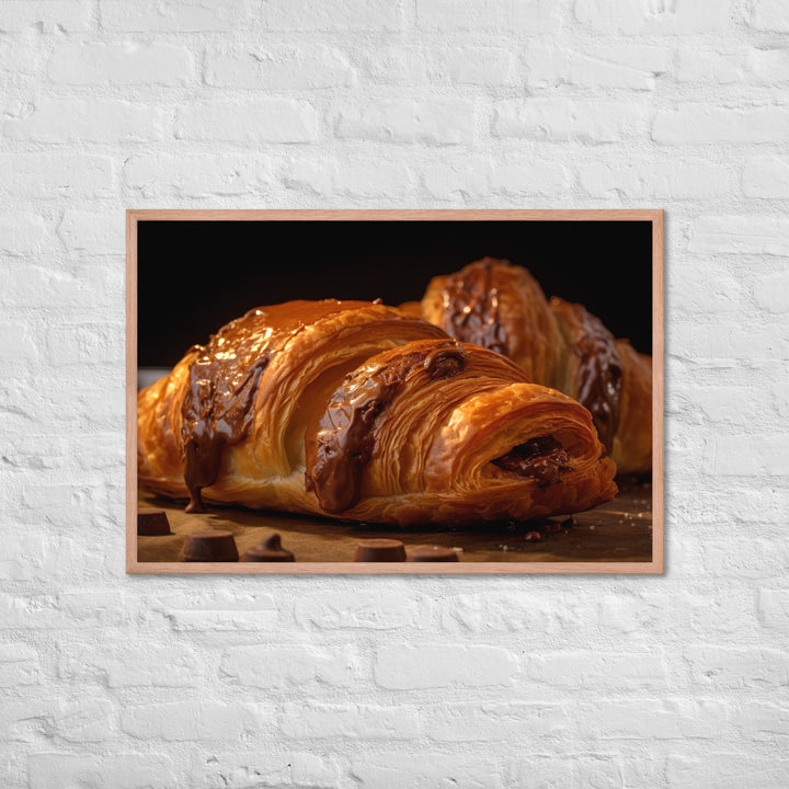 Chocolate Croissant Framed poster 🤤 from Yumify.AI