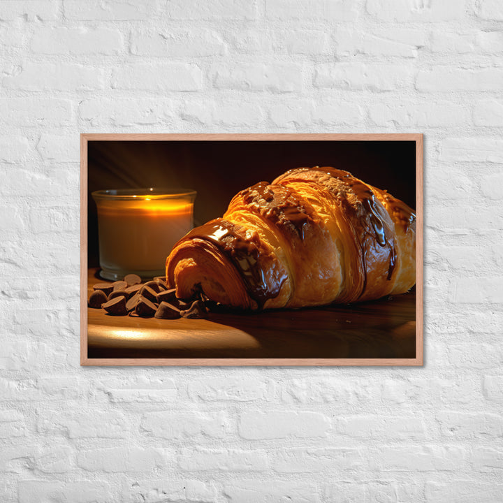 Chocolate Croissant Framed poster 🤤 from Yumify.AI