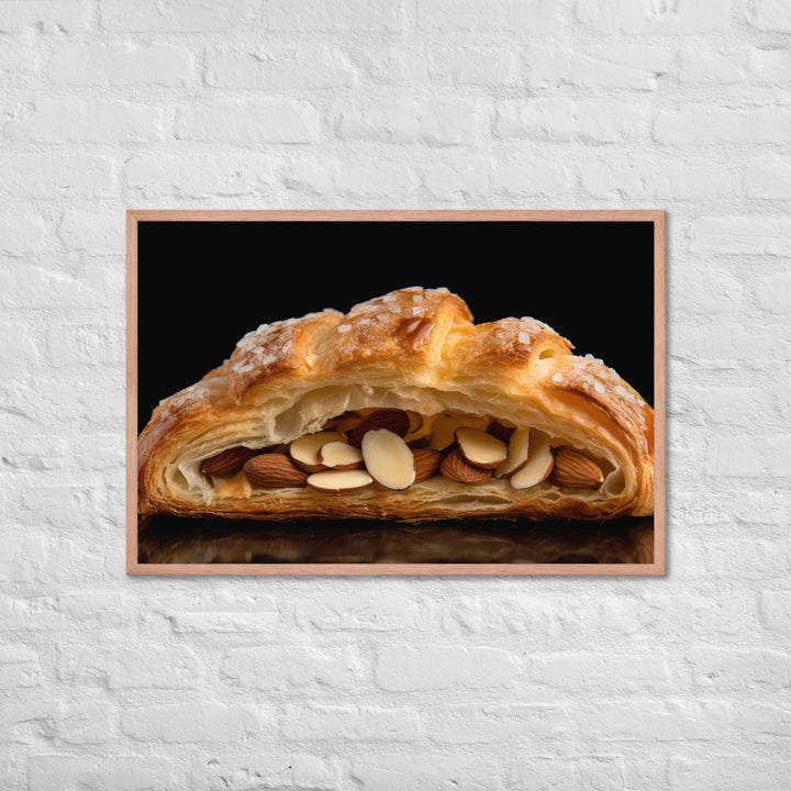 Almond Croissant Framed poster 🤤 from Yumify.AI