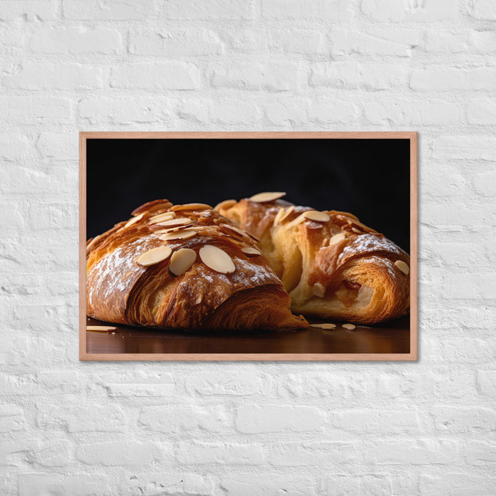 Almond Croissant Framed poster 🤤 from Yumify.AI