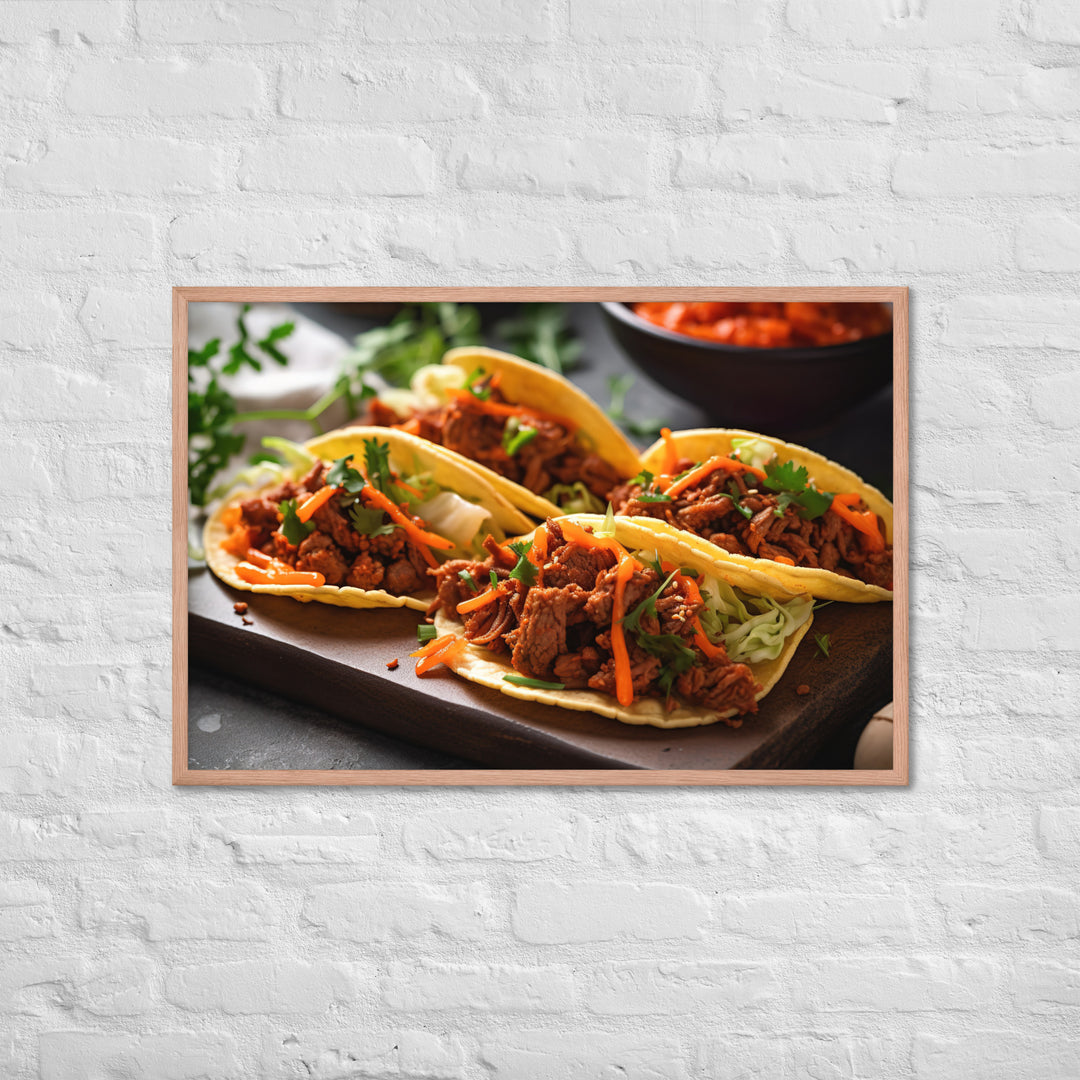 Kimchi Tacos Framed poster 🤤 from Yumify.AI