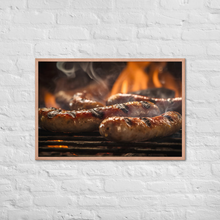 Sausage BBQ Framed poster 🤤 from Yumify.AI