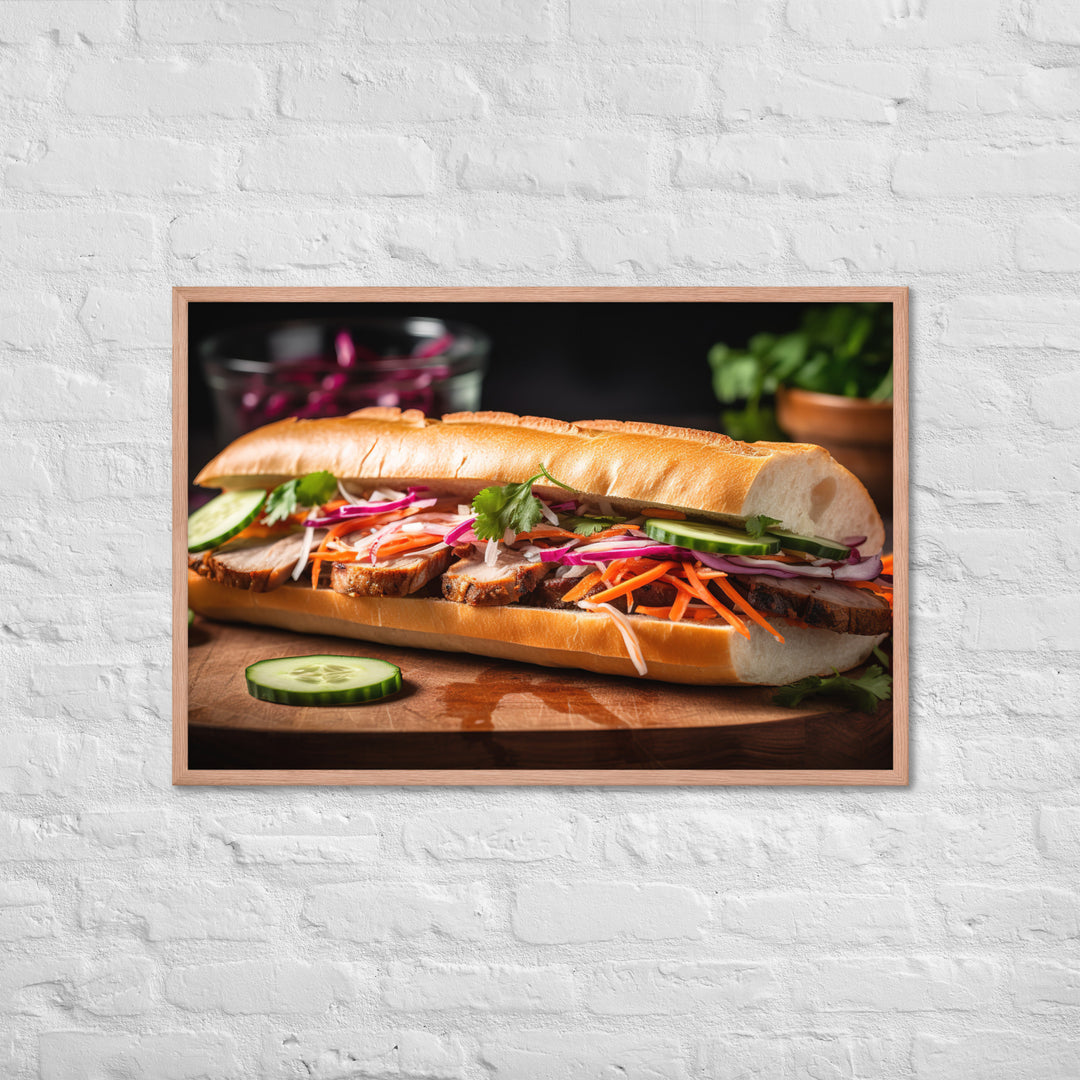 Grilled Pork and Pickled Vegetables Framed poster 🤤 from Yumify.AI