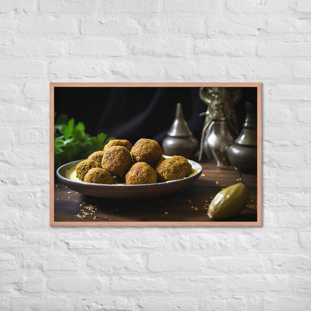 Traditional Falafel Recipe Framed poster 🤤 from Yumify.AI