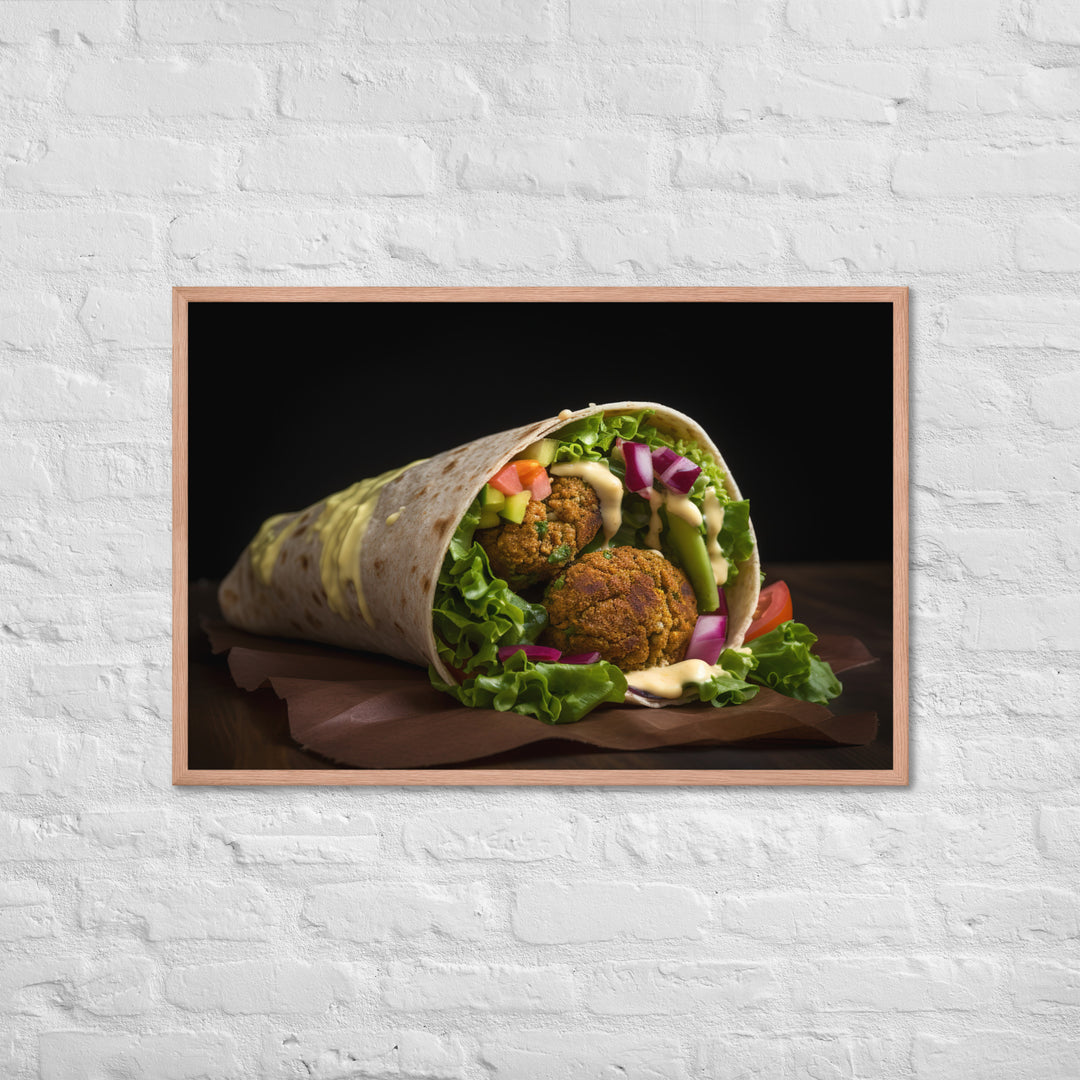 Spicy Falafel Wrap Framed poster 🤤 from Yumify.AI