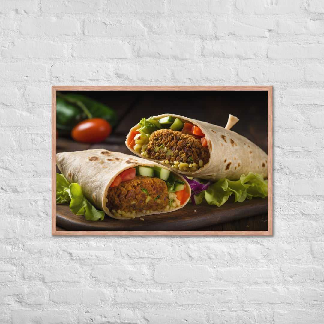 Spicy Falafel Wrap Framed poster 🤤 from Yumify.AI