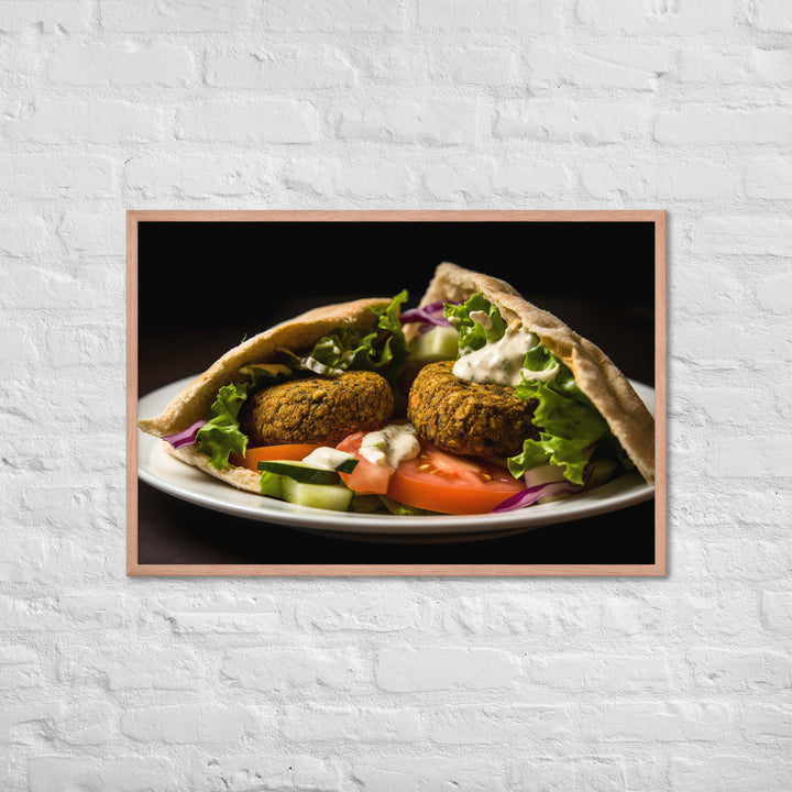 Falafel Sandwich Framed poster 🤤 from Yumify.AI