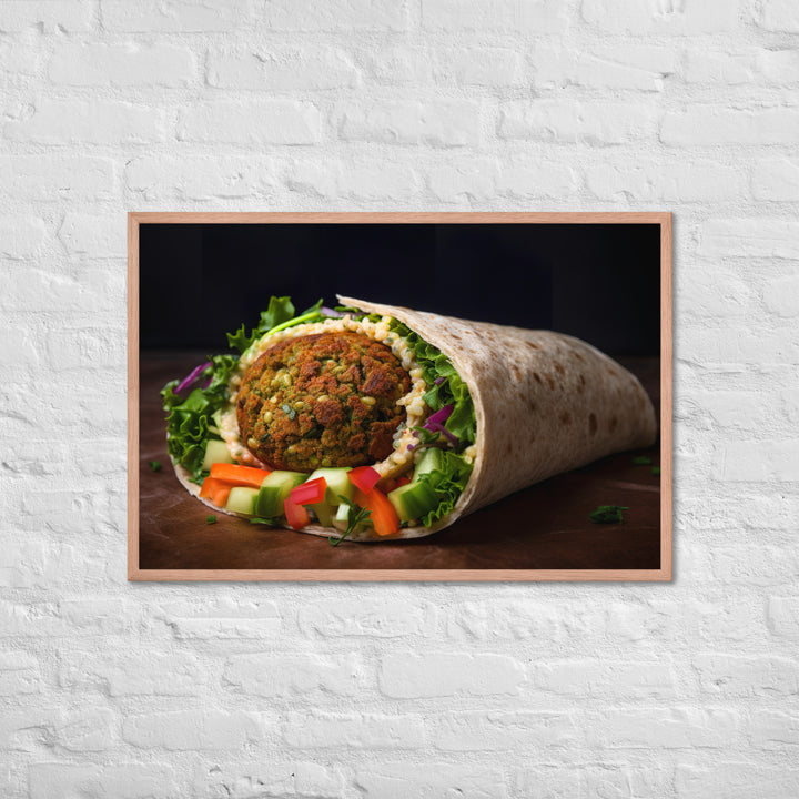 Spicy Falafel Wrap Framed poster 🤤 from Yumify.AI