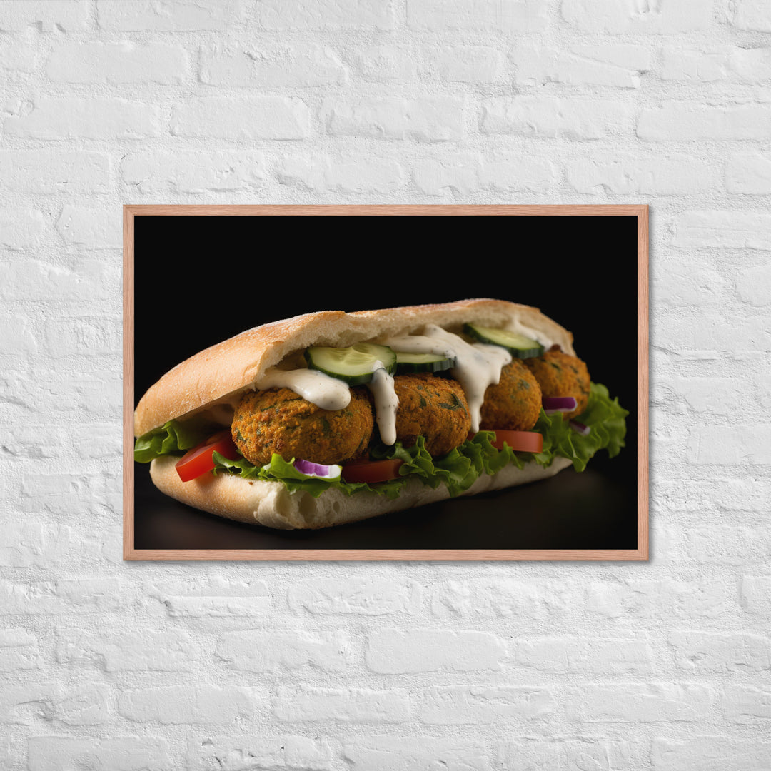 Falafel Sandwich Framed poster 🤤 from Yumify.AI