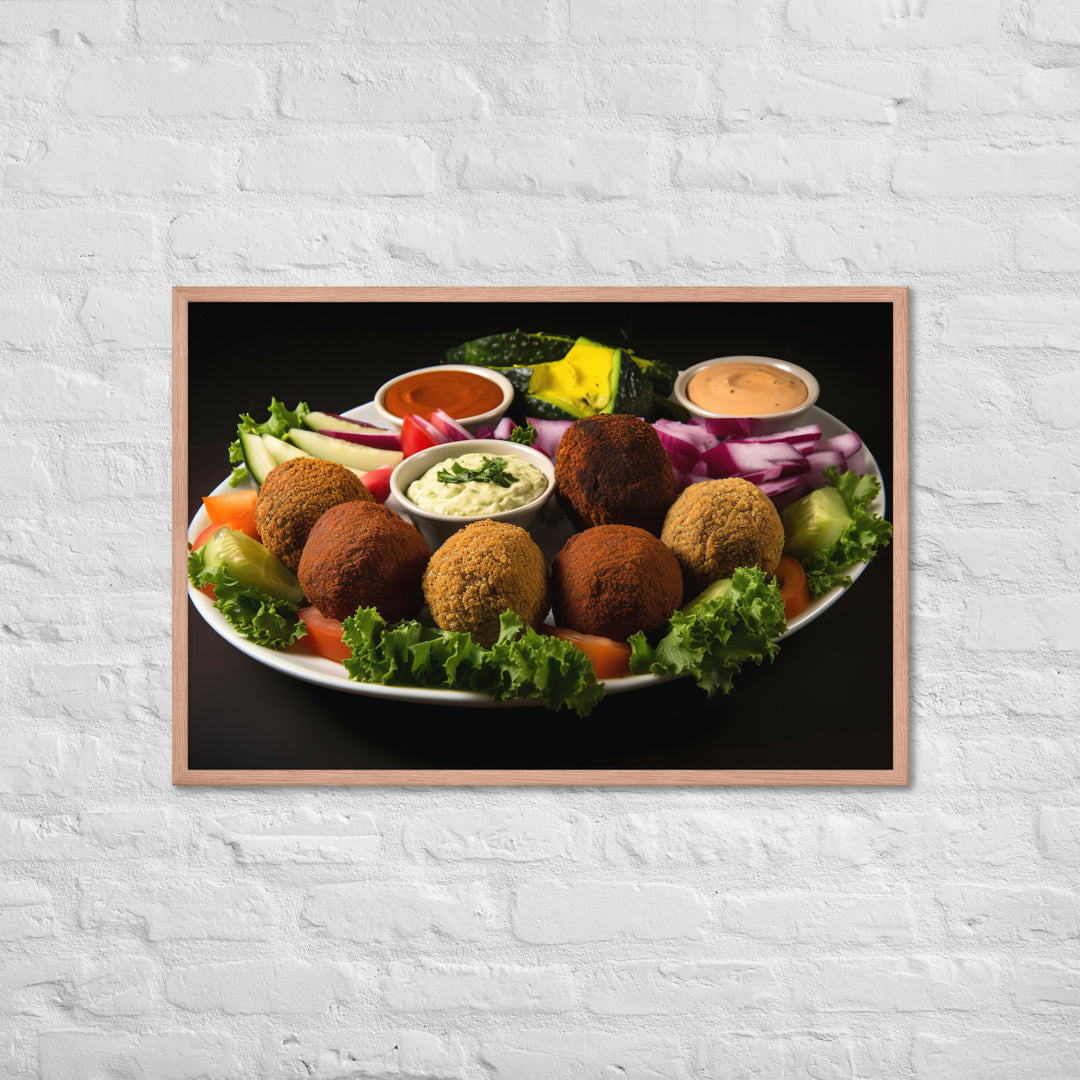 Falafel Platter Framed poster 🤤 from Yumify.AI