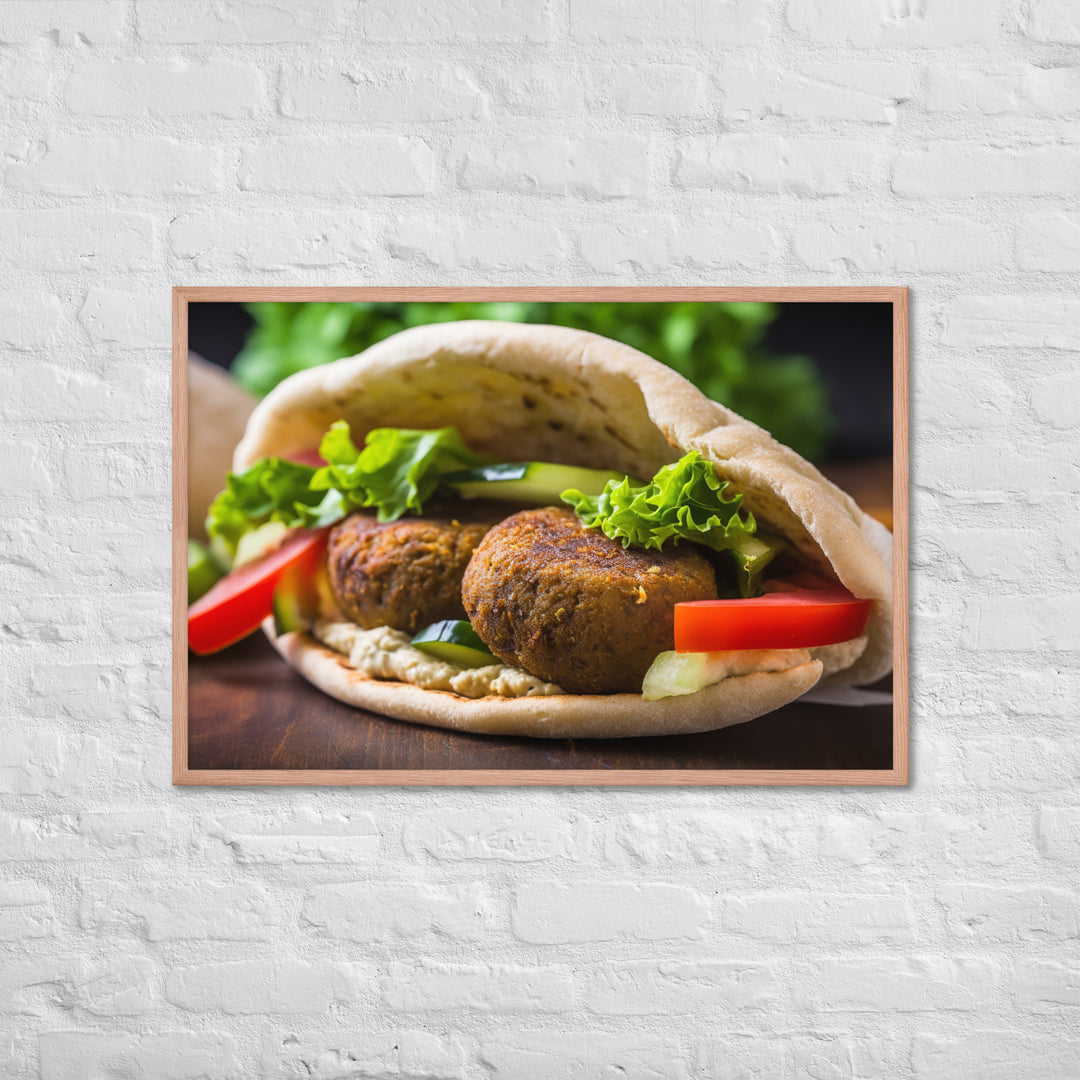 Delicious Falafel Pita Framed poster 🤤 from Yumify.AI