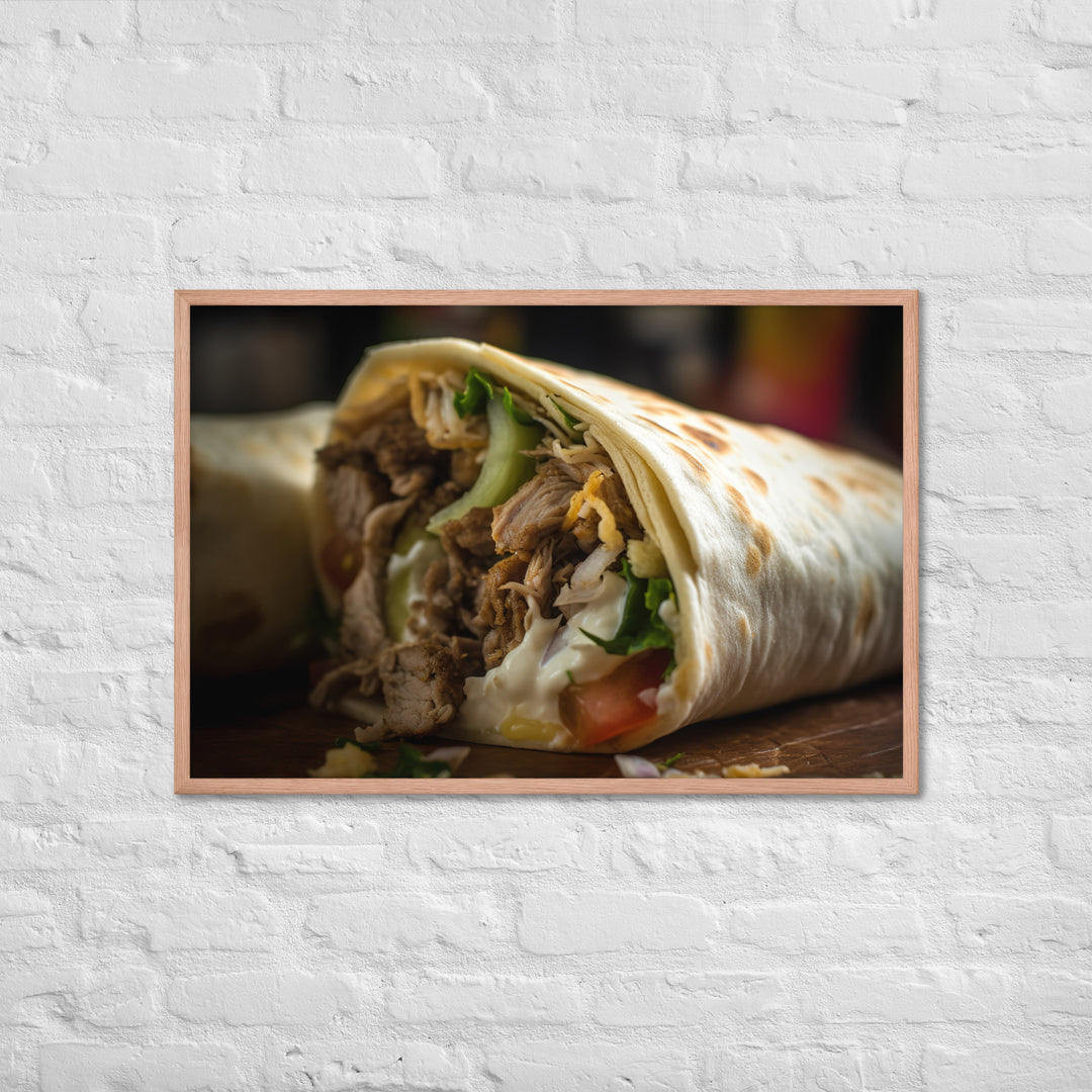 Shawarma Delight Framed poster 🤤 from Yumify.AI