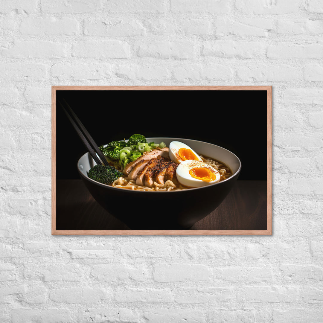 Spicy Chicken Ramen Framed poster 🤤 from Yumify.AI