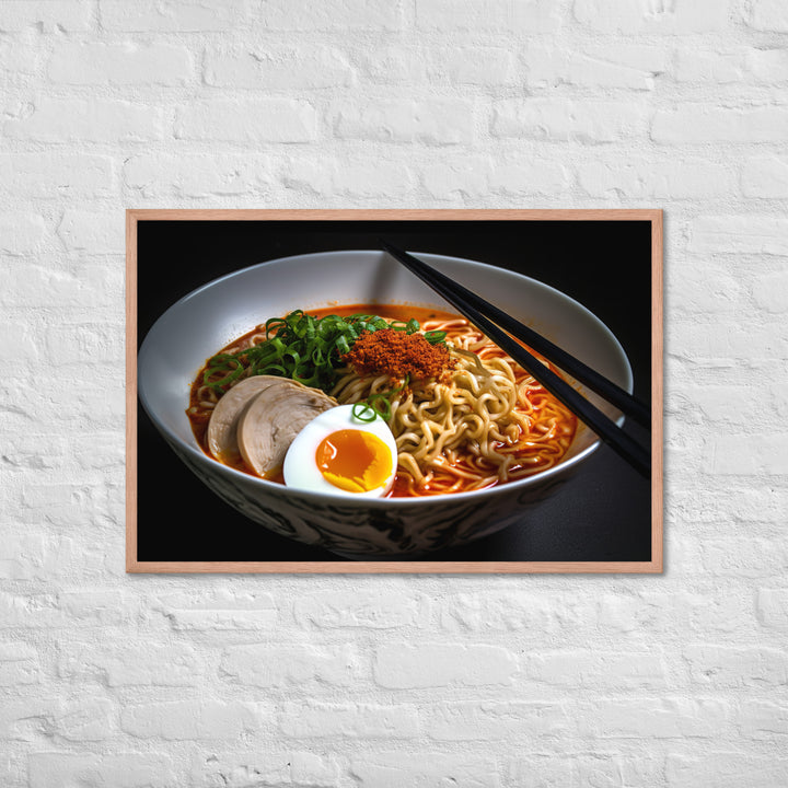 Spicy Chicken Ramen Framed poster 🤤 from Yumify.AI